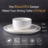 imageLERATIO Stoneware Dinnerware Sets for 4Handcarft Ceramic Plates and Bowls SetsChip and Scratch Resistant Dishes Dishwasher ampamp Microwave Safe Oven safeReactive GlazeSpeckled AshenWhite