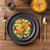 imageLERATIO Stoneware Dinnerware Sets for 4Handcarft Ceramic Plates and Bowls SetsChip and Scratch Resistant Dishes Dishwasher ampamp Microwave Safe Oven safeReactive GlazeSpeckled AshenSpecked Ashen