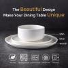imageLERATIO Stoneware Dinnerware Sets for 4Handcarft Ceramic Plates and Bowls SetsChip and Scratch Resistant Dishes Dishwasher ampamp Microwave Safe Oven safeReactive GlazeSpeckled AshenWhite