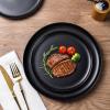 imageLERATIO Stoneware Dinnerware Sets for 4Handcarft Ceramic Plates and Bowls SetsChip and Scratch Resistant Dishes Dishwasher ampamp Microwave Safe Oven safeReactive GlazeSpeckled AshenBlack