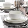 imageLERATIO Stoneware Dinnerware Sets for 4Handcarft Ceramic Plates and Bowls SetsChip and Scratch Resistant Dishes Dishwasher ampamp Microwave Safe Oven safeReactive GlazeSpeckled AshenWhite
