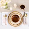 imageLeRATIO Ceramic Dinnerware Set of 4 Poreclain Plates Bowls Handmade Reactive Glaze Dishes Chip Resistant Oven ampamp Dishwasher Safe Service for 4ChestnutModernKahki