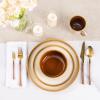 imageLeRATIO Ceramic Dinnerware Set of 4 Poreclain Plates Bowls Handmade Reactive Glaze Dishes Chip Resistant Oven ampamp Dishwasher Safe Service for 4ChestnutModernKahki