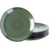 imageLERATIO Ceramic Dinner Plates Set of 6 105 Inch Handmade Reactive Glaze Porcelain Plates Coupe Shape Dinnerware Dishes Set for KitchenOvenampamp Microwave ampamp Dishwasher Safe Scratch ResistantBlueReactiveGreen