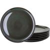 imageLERATIO Ceramic Plates Set of 6 85 Inch Reactive Glaze Light Weight Porcelain Salad PlatesModern Shape Dinnerware Dishes Set for KitchenMicrowaveampampDishwasherampampOven Safe Scratch ResistantReactiveGreen