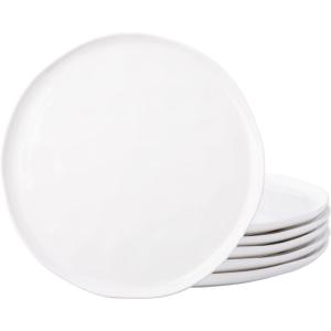 imageLERATIO Ceramic Plates80 inch Salad Plates Set of 6Handmade Porcelain Plates for kitchen with Wavy EdgeMicrowave ampamp Dishwasher ampamp Oven SafeLight weight ampamp Scratch Resistant DishesWhiteSea WaveWhite