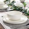 image:imageLERATIO Ceramic Dinnerware Sets for 4Porcelain Plates and Bowls SetsHandmade Reactive Glaze Dishes SetChip Resistant and Scratch Resistant  OvenampDishwasher amp Microwave SafeService for 4ModernWhite